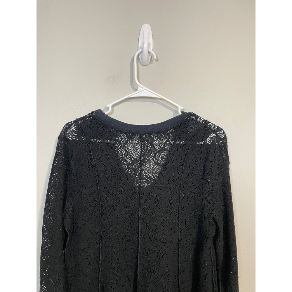 Free‎ People Lace Knit Flowy Tunic Sweater Size Medium Bohemian Layering - Picture 6 of 10
